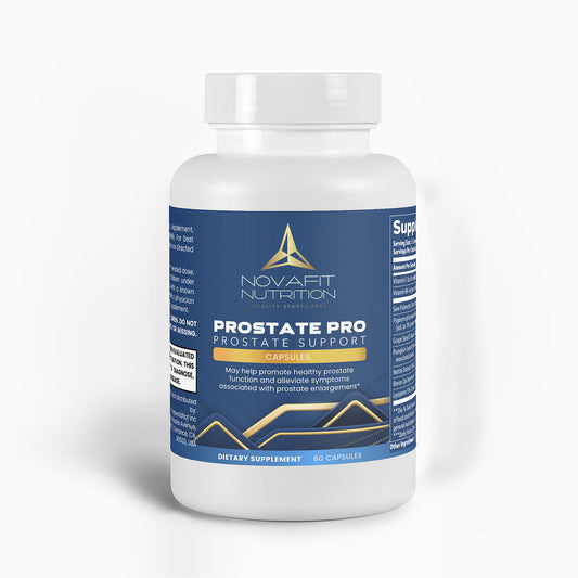 A bottle of Prostate Pro: Enhance prostate health naturally with our premium supplement. Improve urinary flow and prostate function with natural ingredients.