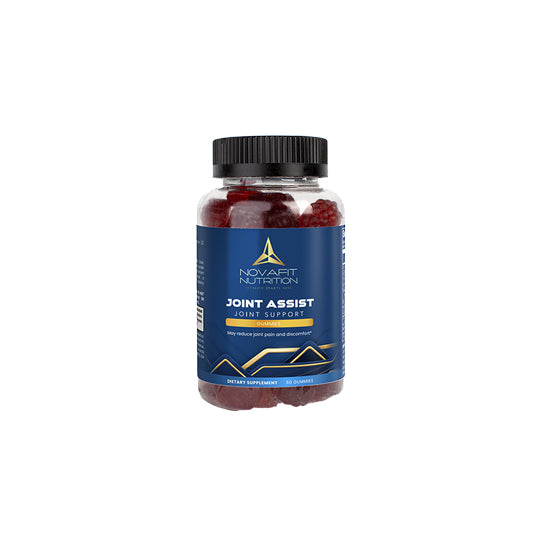 A bottle of Joint Support Gummies (Adult): Enhance flexibility and mobility. Alleviate joint discomfort and improve range of motion with our potent joint support gummies, perfect for daily use.