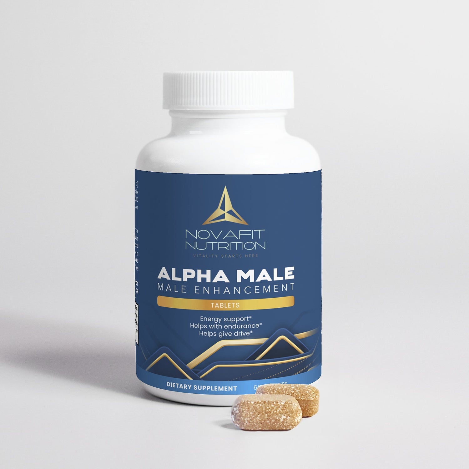 Alpha Male Supplement - Boost your vitality and strength with this powerful bottle of pills.