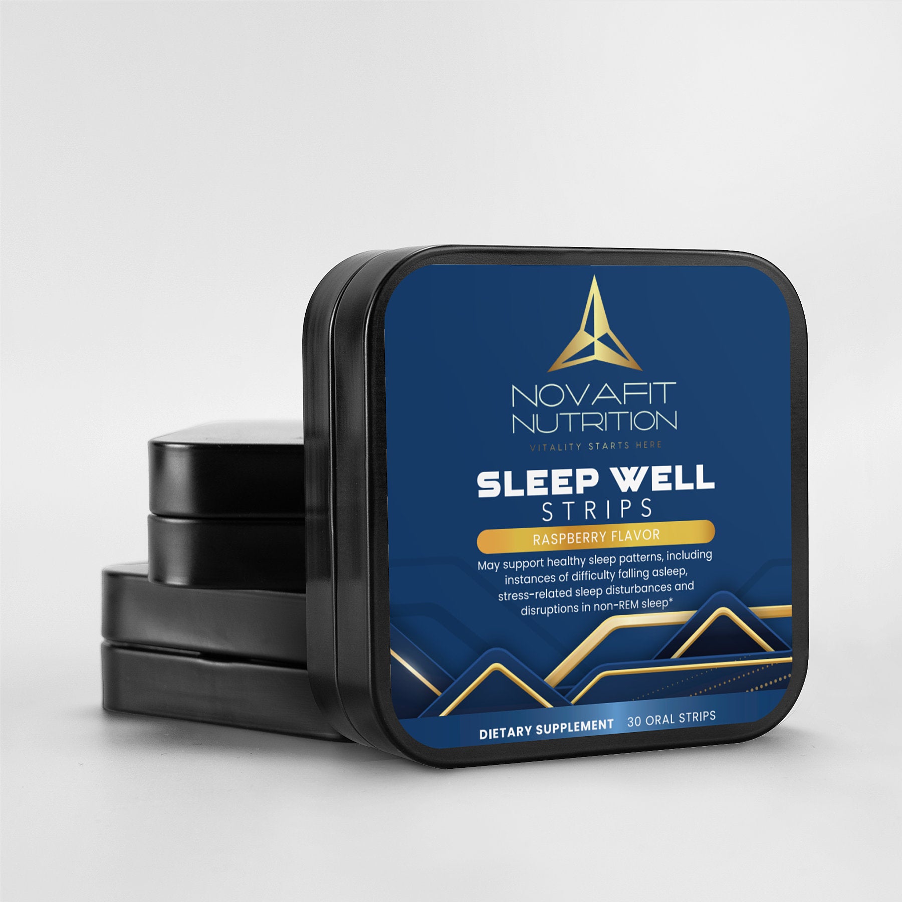 Sleep Strips: Convenient Sleep Aid for Restful Nights - Improve your sleep quality and wake up refreshed with our easy-to-use sleep strips, designed to dissolve quickly and support deep sleep naturally.